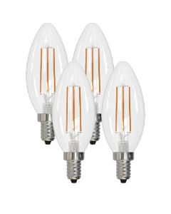 4W Dimmable LED Candelabra (E12 Base) - 40W Equivalent (4-Pack)